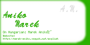 aniko marek business card